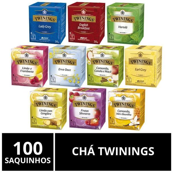 Imagem de Chá Importado, Twinings, 10 Caixas Com 10 Saquinhos