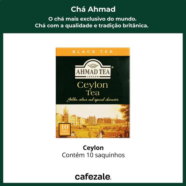 Imagem de Chá Inglês Ahmad Tea, Chá Ceylon, 10 saquinhos