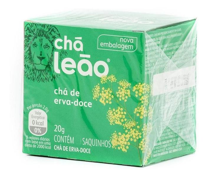 Chá Leão Erva-Doce Em Sachê 20 G 10 U Kit 5 - Leão Alimentos Imagem de Chá Leão Erva-Doce Em Sachê 20 G 10 U Kit 5