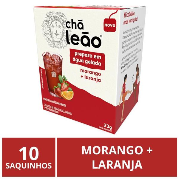 Imagem de Chá Leão Gelado, 10 Saquinhos, Morango E Laranja