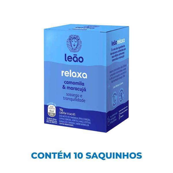 Imagem de Chá Leão Relaxa Camomila e Maracujá com 10 Sachês Chá Ideal Sono Dormir