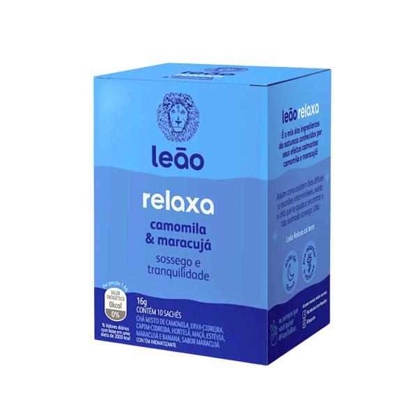 Chá Leão Relaxa Camomila e Maracujá com 10 Sachês Chá Ideal Sono Dormir - Leao Imagem de Chá Leão Relaxa Camomila e Maracujá com 10 Sachês Chá Ideal Sono Dormir