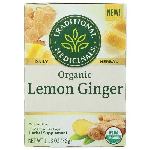 Imagem de Chá Lemon Ginger Org 16 sacos da Traditional Medicinals (pacote com 6)