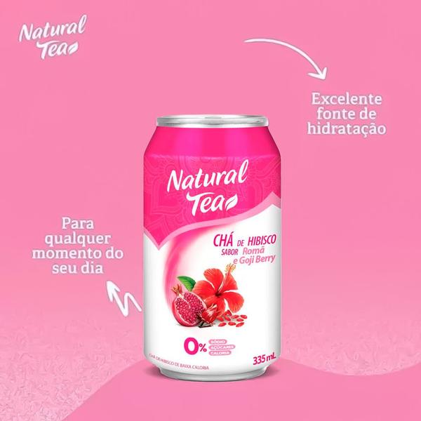 Imagem de Chá Natural Tea Hibisco Romã e Goji Berry 335ml 6 Unidades