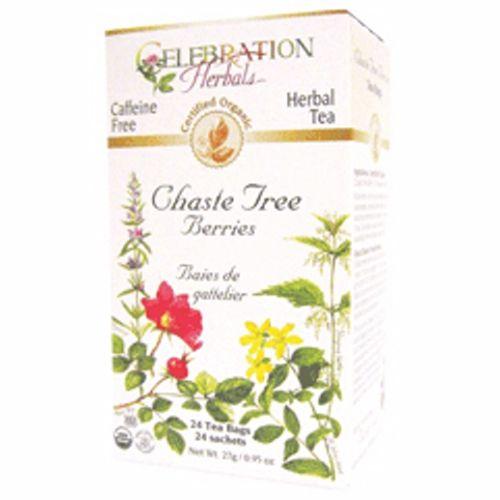 Imagem de Chá orgânico Chaste Tree Berries 24 saquinhos da Celebration Herbals (pacote com 2)