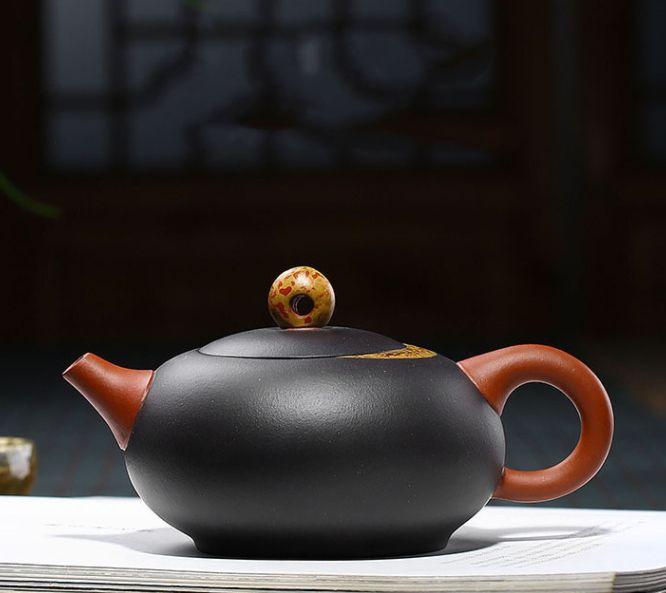 Imagem de Chá Pot Argila Roxa Xishi Filtro Bules Beauty Kettle Raw Minério Handmade Boutique Tea Set Tie Guanyin Bules