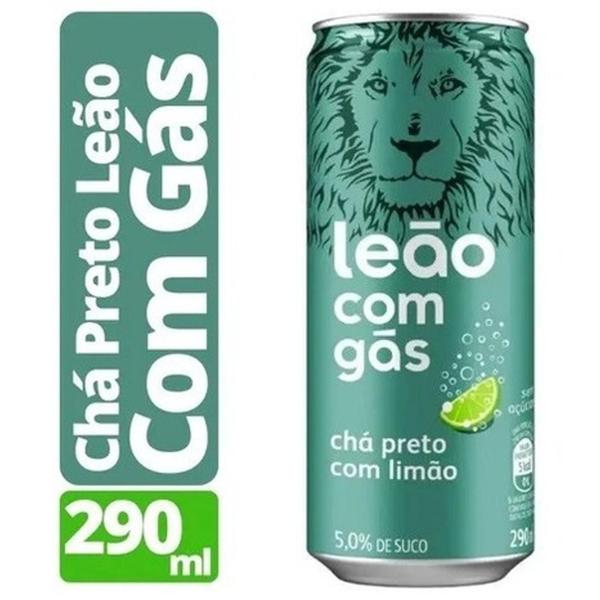 Imagem de Chá Preto Com Limão Com Gás Leão Iced Tea 290Ml (12 Latas)