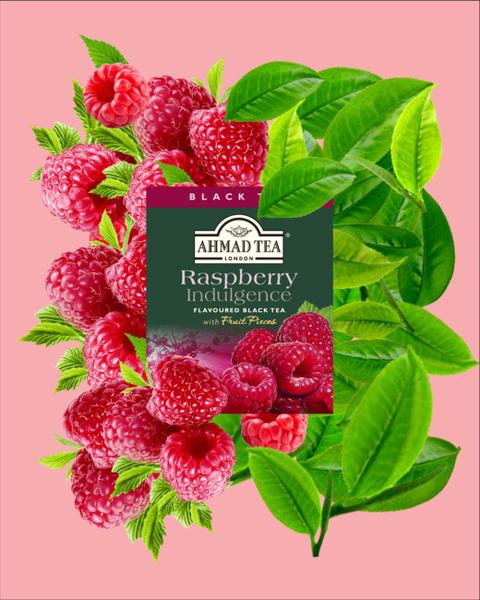 Imagem de Chá Preto Raspberry Indulgence Ahmad Tea London 10 Sachês