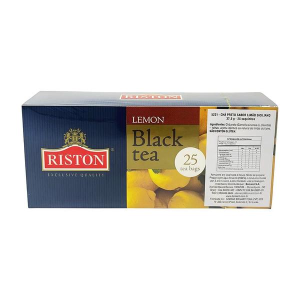 Imagem de Chá Preto Sabor Limão Siciliano Riston - 25und (37,5g)