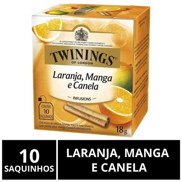 Imagem de Chá Twinings, Laranja, Manga e Canela, Caixa com 10 Sachês