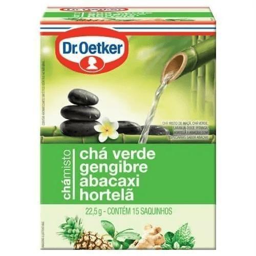 Imagem de Chá Verde Dr Oetker Gengibre, Abacaxí e Hortelã 22.5g