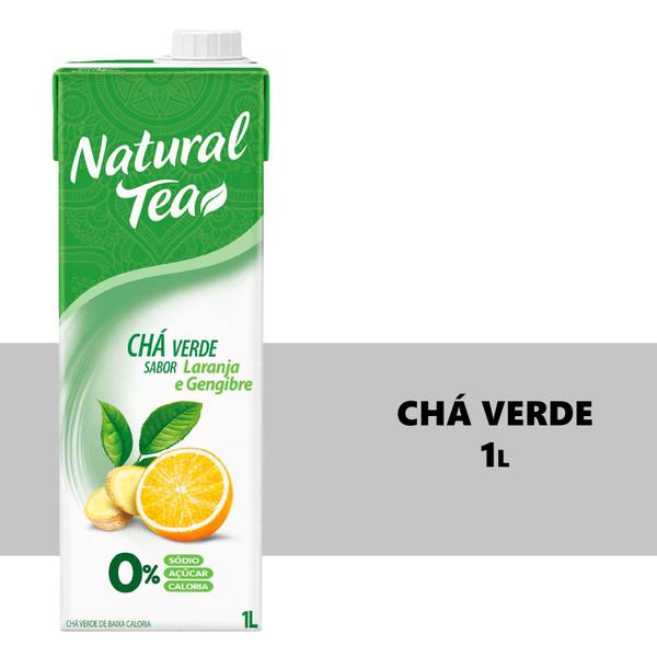 Imagem de Chá Verde Natural Tea Laranja e Gengibre 1l 12 Unidades