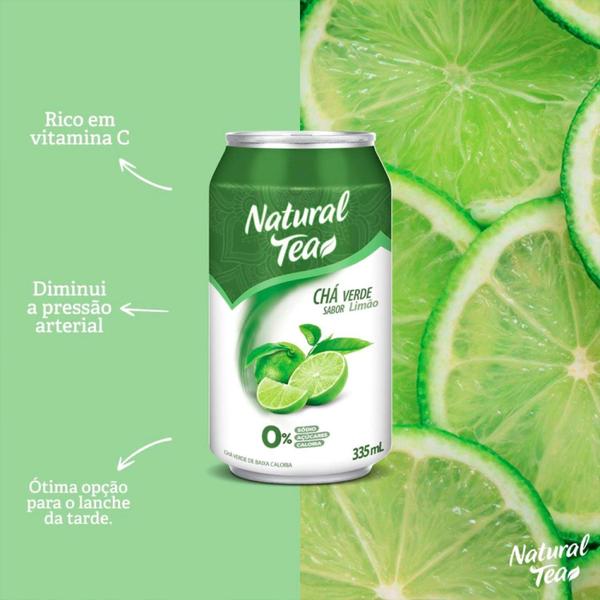 Imagem de Chá Verde Natural Tea Limão 335ml (6 Latas) - Revigorante