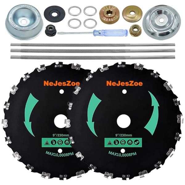 Imagem de Chainsaw Tooth Brush Cutter Blades NejesZoe 2-Set 23 cm