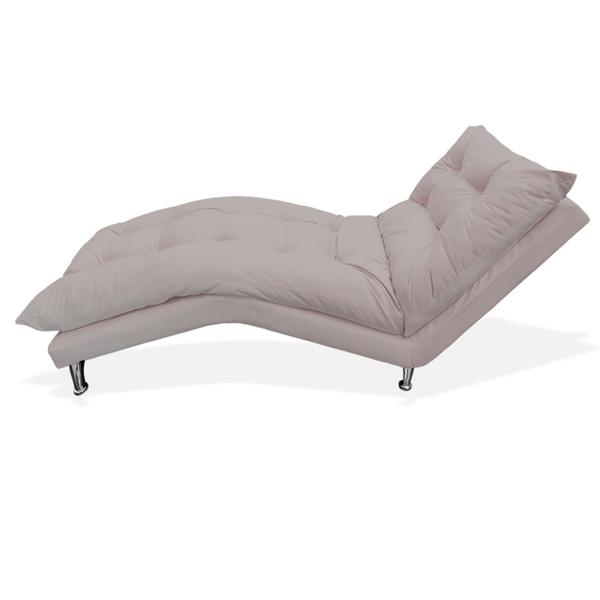 Imagem de Chaise Divã Espreguiçadeira Estofada Salão de Beleza Diva Suede Rose - DL Decor