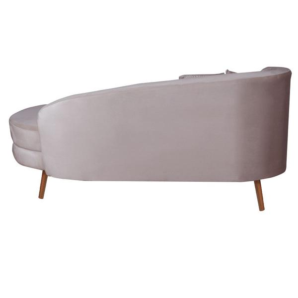 Imagem de Chaise Longue Divã Emili  1,60 Veludo Rose