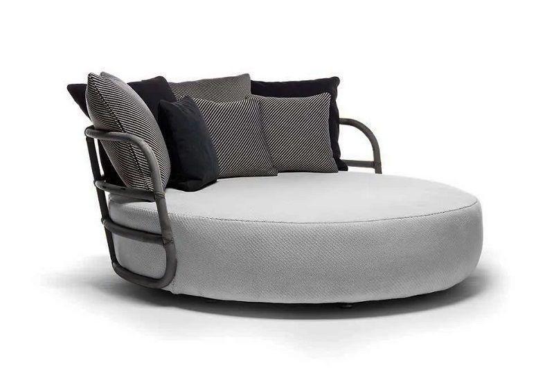 Imagem de Chaise Redonda Day Bed Cama 160CM Área Gourmet Corda Náutica