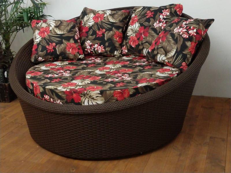 Imagem de Chaise Redondo 1.50M - Cor Tabaco & Mauí preto