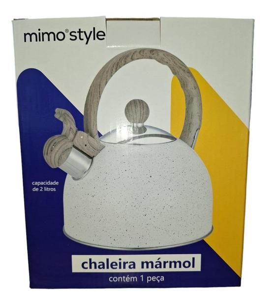Chaleira aço inox indução com apito 2 litros mimo style Imagem de Chaleira aço inox indução com apito 2 litros mimo style