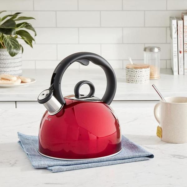 Chaleira Aço Inoxidável Cuisinart Aura Vermelha - 1,8 Litros Imagem de Chaleira Aço Inoxidável Cuisinart Aura Vermelha - 1,8 Litros