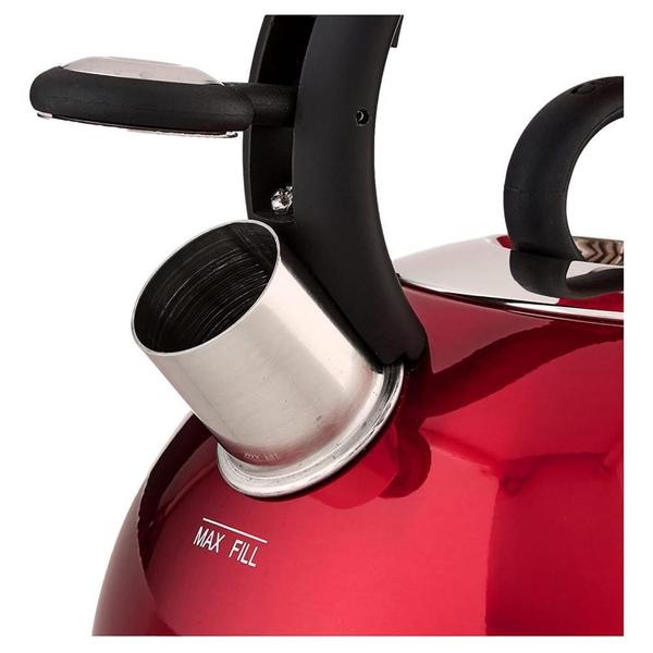 Chaleira Aço Inoxidável Cuisinart Aura Vermelha - 1,8 Litros Imagem de Chaleira Aço Inoxidável Cuisinart Aura Vermelha - 1,8 Litros