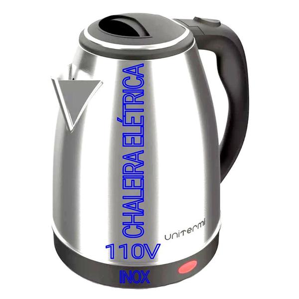 Imagem de chaleira bico de ganso cafeteira italiana chaleira  elétrica 110v inox prateada 1,8 L de tomada