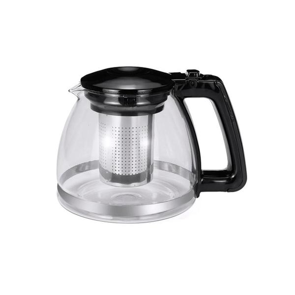 Imagem de Chaleira Bule De Vidro Com Infusor Chá Café Inox 1000ml