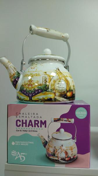 Imagem de Chaleira Charm Italy Esmaltada 2.5Litros