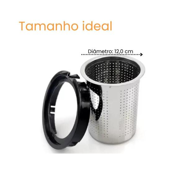 Imagem de Chaleira com Infusor de Chá inox jarra em Vidro 750ml bule coador de Café reutilizável cozinha