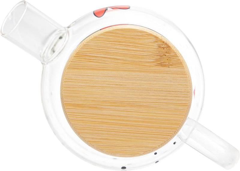 Chaleira de Vidro Borossilicato Tampa de Bambu Heart 600ml - Wolff Imagem de Chaleira de Vidro Borossilicato Tampa de Bambu Heart 600ml - Wolff