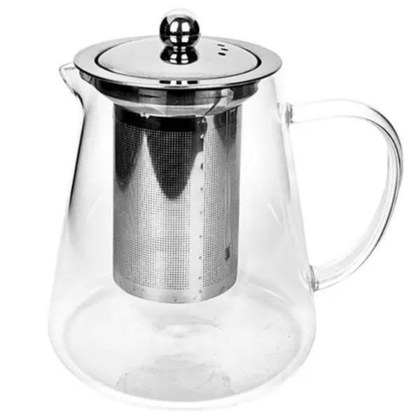 Imagem de Chaleira De Vidro Tampa 750Ml Com Infusor Inox Chá Café