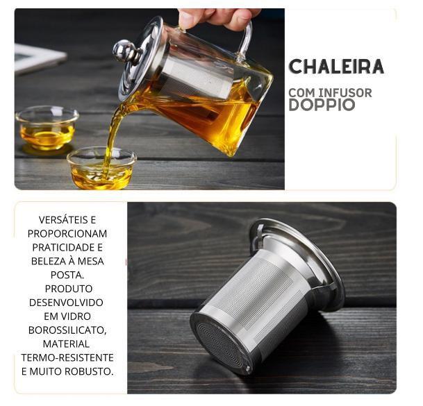 Imagem de Chaleira Doppio C/ Infusor 550ml Vidro Borossilicato