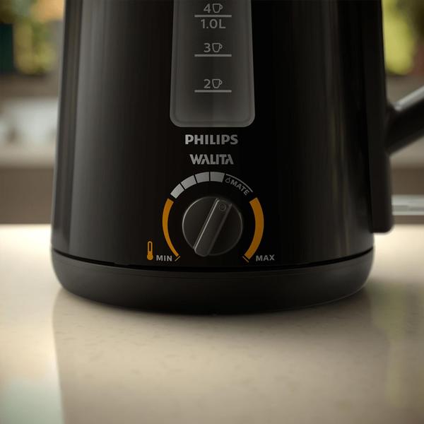 Imagem de Chaleira Elétrica 127v Philips Walita Função Mate Preta 1,7L Potência de 1200W RI9368 127v