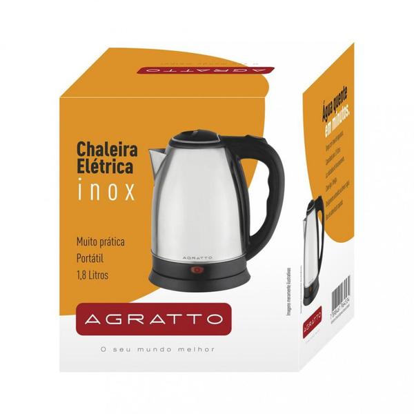 Imagem de Chaleira Elétrica Agratto ce 1,8 Litros Inox 110v