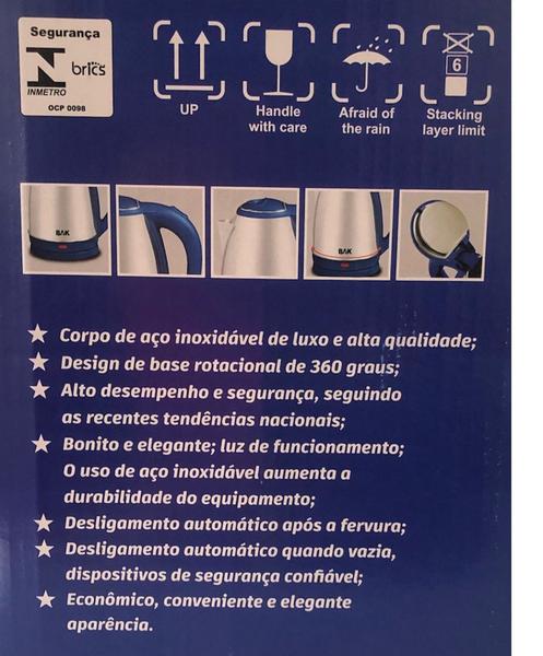 Imagem de Chaleira Elétrica Auto Desligamento Em Inox Best 1,8 L 127 V