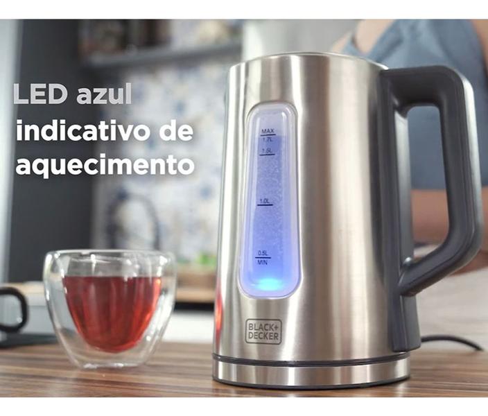 Imagem de Chaleira Elétrica Black+Decker Inox Controle Temperatura 220V 1,7L