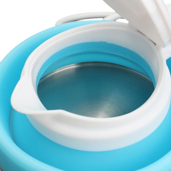 Imagem de Chaleira Elétrica E fervente Pote de Água De Aço Inoxidável de Aço Inoxidável +Silicone Prático Portátil Dobrável Viajando Chaleiras Elétricas