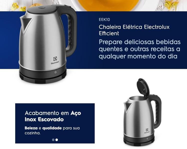 Imagem de Chaleira Elétrica Electrolux 1,8L Inox Efficient Eek10 220V