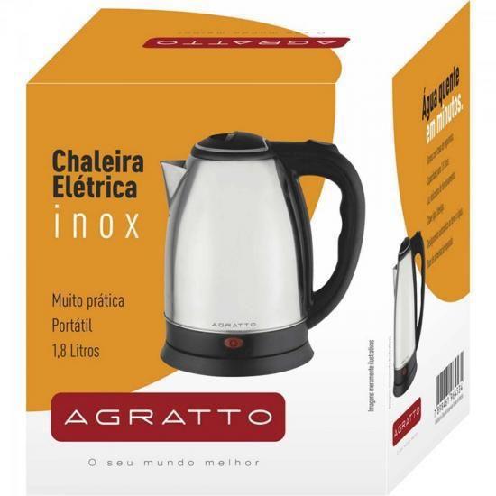 Imagem de Chaleira Elétrica Em Aço Inox 220V Prata Agratto