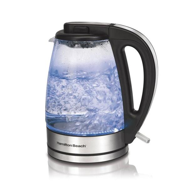 Chaleira Elétrica Hamilton Beach 1,7L Preta Com Vidro 127V Chaleira Elétrica Hamilton Beach 1,7L Preta Com Vidro 127V