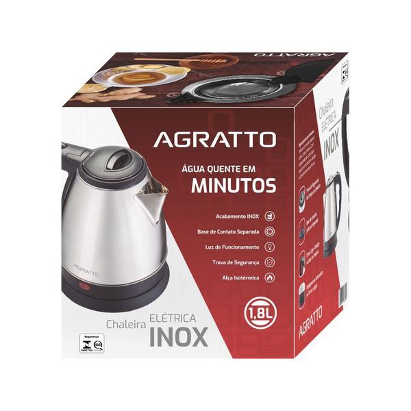 Imagem de Chaleira Elétrica Inox 220V 1,8 Litros Agratto CE-02