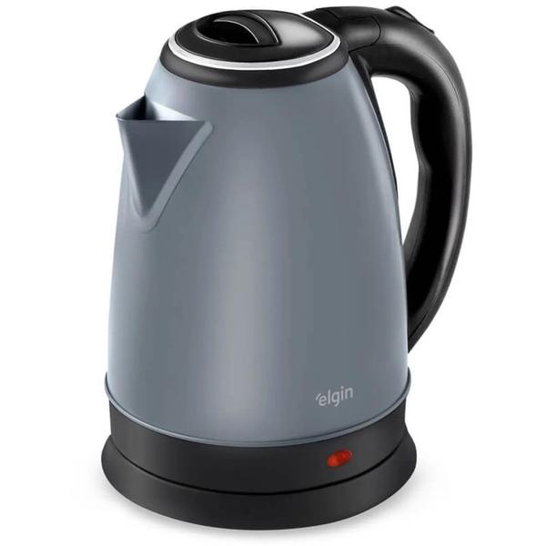 Chaleira Elétrica Inox Cinza Lunar 2 Litros Elgin 220V Chaleira Elétrica Inox Cinza Lunar 2 Litros Elgin 220V