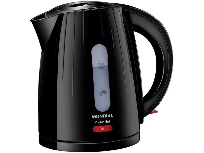 Chaleira Elétrica Mondial Pratic Hot CE-07 Preta - 1L Chaleira Elétrica Mondial Pratic Hot CE-07 Preta - 1L