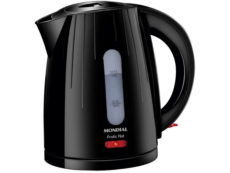 Chaleira Elétrica Mondial Pratic Hot CE-07 Preta - 1L Chaleira Elétrica Mondial Pratic Hot CE-07 Preta - 1L