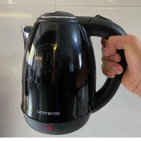 Imagem de Chaleira Elétrica Preta1,8L Inox Com desligamento automático Unitermi