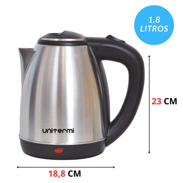 Imagem de Chaleira Elétrica Térmica Inox Bule Unitermi Jarra 1.8L 110v