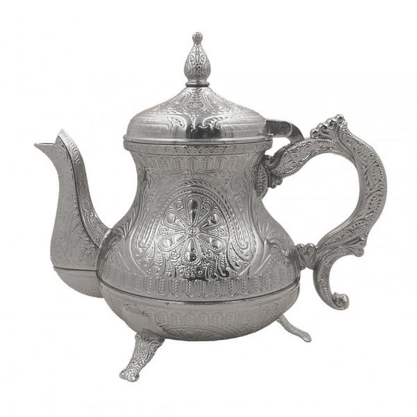 Chaleira em Metal Prata - Prime Home Decor Imagem de Chaleira em Metal Prata