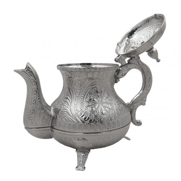 Chaleira em Metal Prata - Prime Home Decor Imagem de Chaleira em Metal Prata