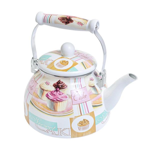 Imagem de Chaleira Esmaltada Charm 2,5L Decorada Flores