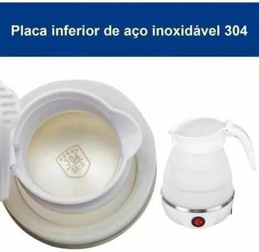 Imagem de Chaleira Jarra Elétrica Dobrável Portátil De Silicone 127V